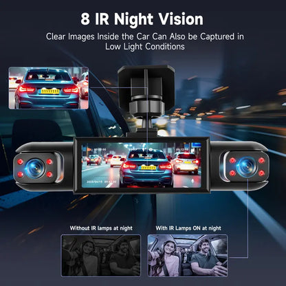 4-Camera 360° Dash Cam — Complete Protection Around Your Vehicle