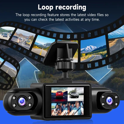 4-Camera 360° Dash Cam — Complete Protection Around Your Vehicle