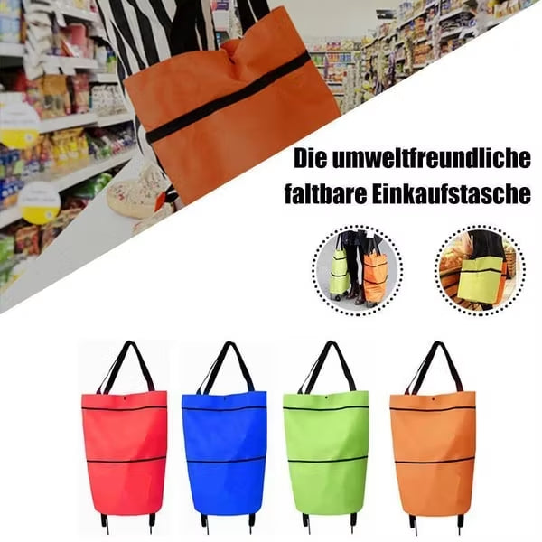 ⏳LAST DAY SALE !!!🔥2-in-1 Foldable Shopping Cart🛒